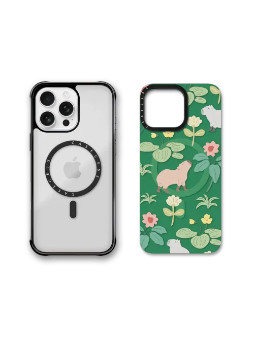 Capybara Haven Jade Oasis - iPhone 16 / Base Case+Back Cover