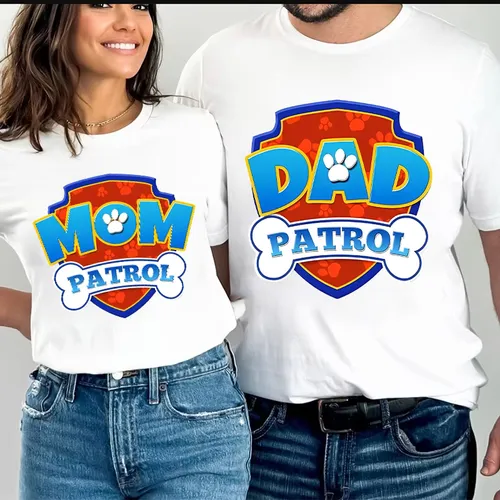Paw Patrol Parent-child T-shirts Anime Cartoon Cute Parent Child Clothing Men Women Family Summer Fashion Short Sleeved Shirt