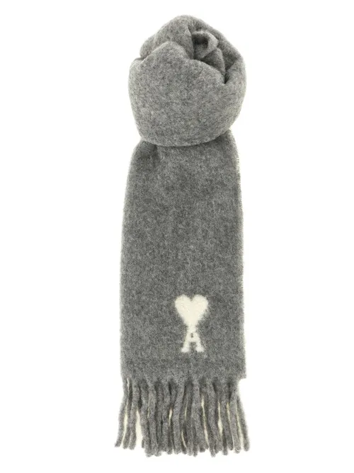 AMI Paris Scarf — Gray