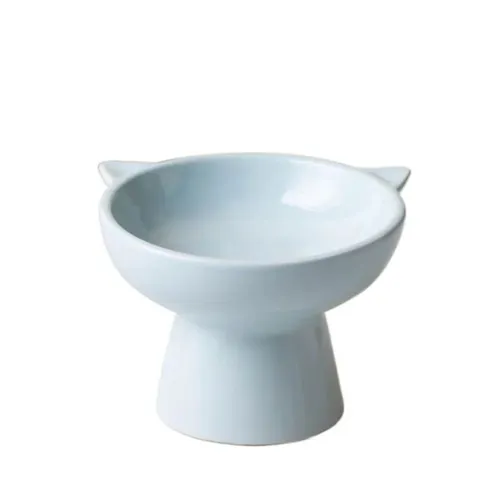 160729 Ceramic Cats Bowls Extra Wide Raised Pet Food Bowl,Elevated Pets Feeder Cat Feeding Kitty Feeder Puppy Food Cats Accessories