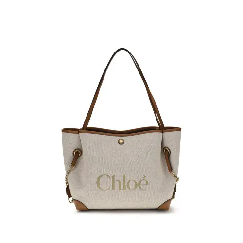Chloé Clover Tote Bag — Beige