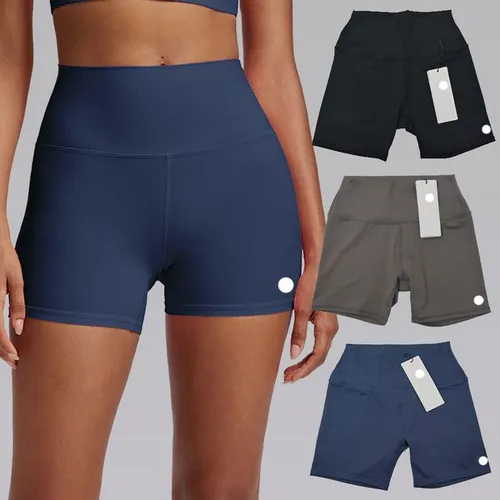 Women Solid Color Biker Shorts Fitness Elastic Yoga Sports Shorts Summer Gym Workout High Waist Short