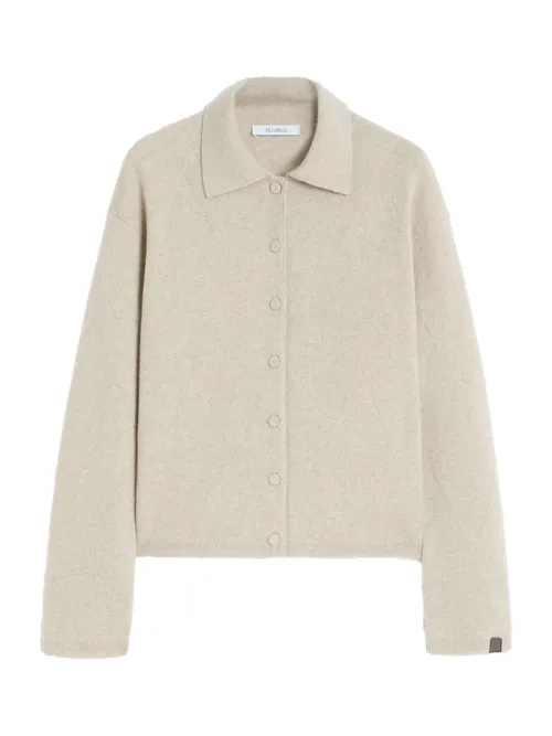 Max Mara Pure Cashmere Cardigan — Beige