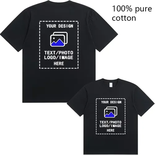 Custom-Made Men's T-Shirts Are Suitable for Team Gatherings, Gyms, and Sports Cotton Round-Neck Short-Sleeved Shirts