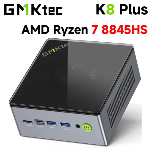 GMKtec K8 Plus Ryzen 7 8845HS Mini PC Windows11 Pro DDR5 128GB 5600MT/s PCIe4.0 4TB NVMe SSD WiFi6 BT5.2 Desktop Gaming Computer