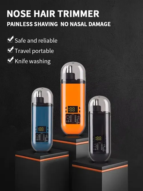 2 In 1 Electric Portable Ear And Nose Hair Trimmer Clipper 2024 Professional Painless Portable Eyebrow For Men