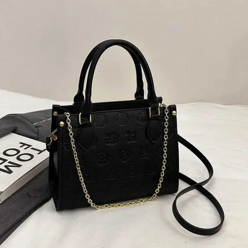 High-End Womens Jasmine-Patterned Leather Tote Bag With Casual Vintage Paris Commuter Look W251104