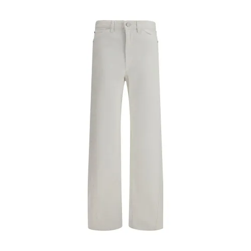 Lemaire Five-Pocket Cotton Trousers — White