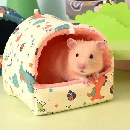1pc-Pet Hamster Nest Plush Warm and Comfortable Winter Parrot Hammock Cave Cage Hut Tent Pet Supplies M251203