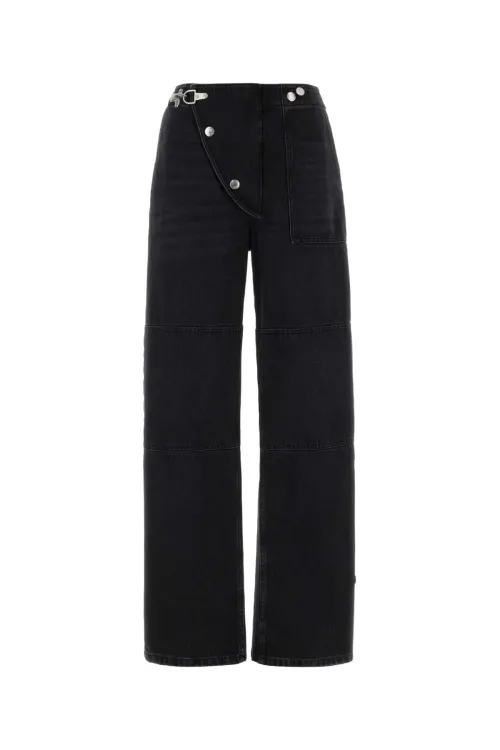 Marni Color-Block Denim Trousers — Black
