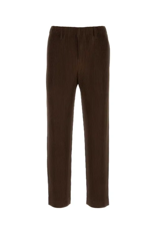 Homme Plisse' Issey Miyake Pleats Trousers — Brown
