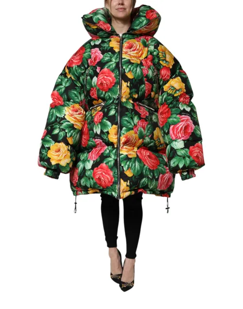 Dolce & Gabbana Floral-Print Puffer Jacket — Multicolor