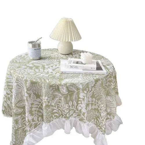 YL-38839 Custom Waterproof, Oil-proof, Wash-Free Rectangular Tablecloth for Home Use, PVC Table Runner