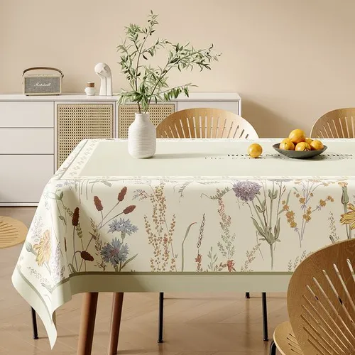 YL-39094 Custom American Country Style Tablecloth Waterproof Oil-Proof Heat-Resistant and Maintenance Free
