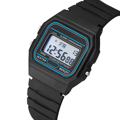 Men's Sport LED Digital Watch Simple Small Square Dial Electronic Silicone Band Fashion Casual Mens Watch Montre Homme