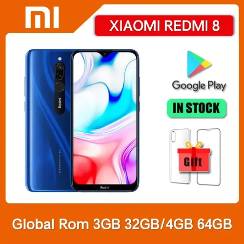 Original Xiaomi Redmi 8 4GB 64GB 4700 mAh Smartphone Dual SIM 6.22'' 12MP+2MP+8MP Snapdragon 439 Octa-Core 4G LTE Mobile Phone