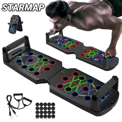 Portable Multifunctional Push Up Board Fitness and Muscle Training Device Home Workout Set Foldable Push Up Bar Resistance