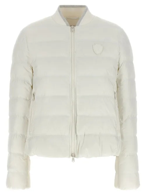 Brunello Cucinelli Quilted Goose Down Down Jacket — Cream