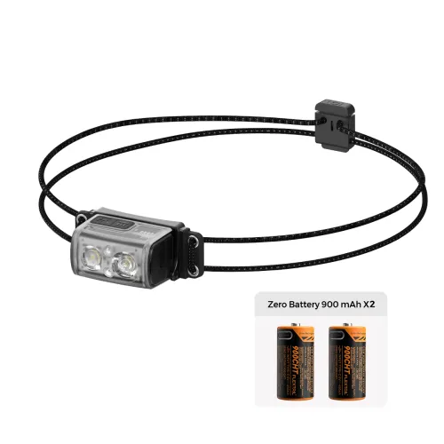 TINY HELIO 600Z - High-Performance Lightweight Headlamp - Black / with 1 extra 900mAh Battery