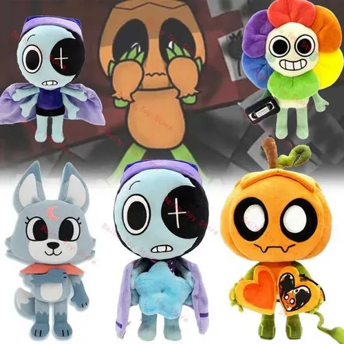 New Dandys World Astro Star Pillow Plush Dandys World Gourdy Eclipse Plushie Cute Cartoon Ribecca Stuffed Toy Christmas Gift L251212LGGR