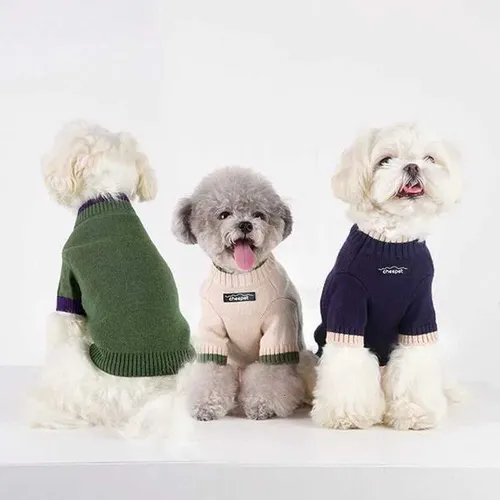 Ins Warm Pet Sweater Contrast Color Two Legged Dog Sweater Fashion Pet Apparel Designer Dog Clothes Luxury Dog ClothesM251111