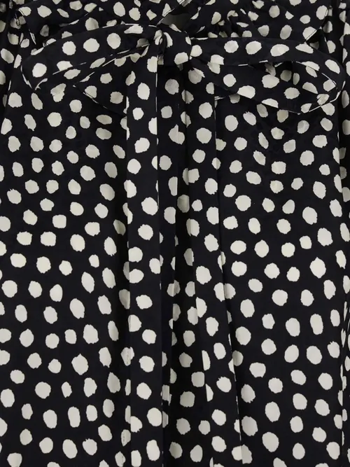 Chloé Polka Dot Silk Shirt — Black