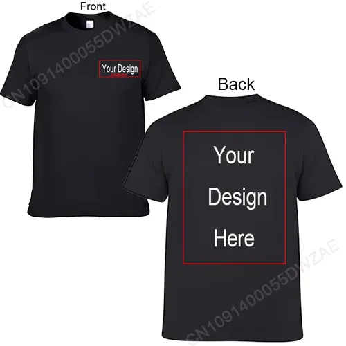 Men's Personalized Cotton T-shirt Custom Text Name Tsihrts Add Your Own Message Fashion men tshirt bigger size 4XL 5XL