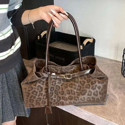 Leopard PU Leather Shoulder Bags for Women 2026 Luxury Brand Trend Tote Bag Females Short Handle Handbags and Purses Z260207