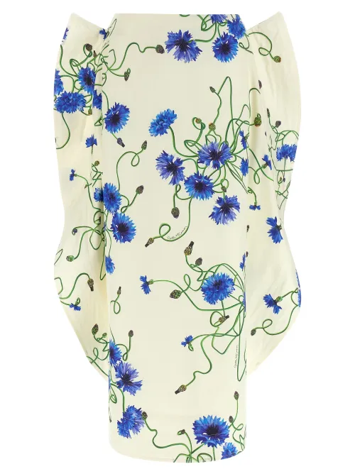 Stella McCartney Blue Floral Cotton Skirt — Blue