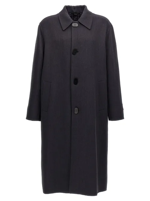 Fendi Virgin Wool Coat — Blue