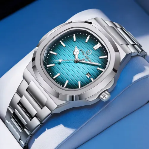 2026 New Luxury Military Man Watch Square Waterproof Luminous Date Week Men Watch Stainless Steel Quartz Men's Watches Reloj+box