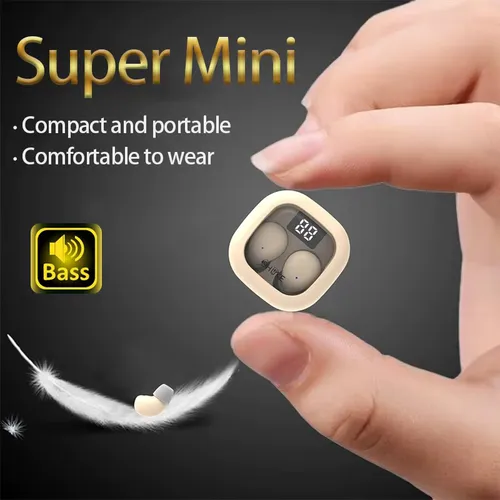 SK Small Headphones Wireless Bluetooth Headset Sport Sleeping Invisible Comfortable To Wear Bass Earbuds Earphone For All Phones