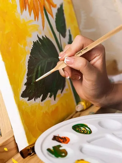 11pcs Micro Detail Paint Brush Set Triangular Grip Handles Miniature Art Brushes Small Fine Tip Paintbrushes For Watercolor