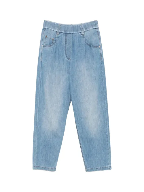 Brunello Cucinelli Five-Pocket Denim Jeans — Light Blue