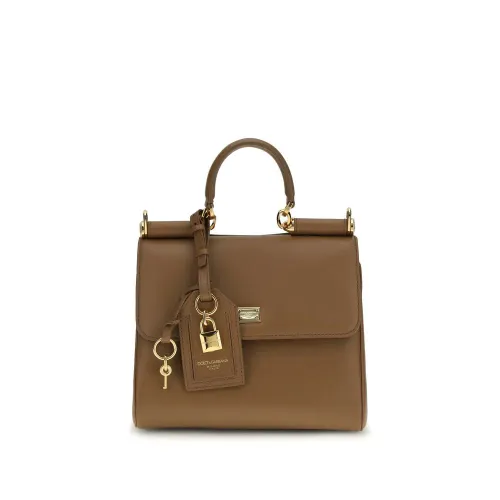 Dolce & Gabbana My Sicily Shoulder Bag — Brown