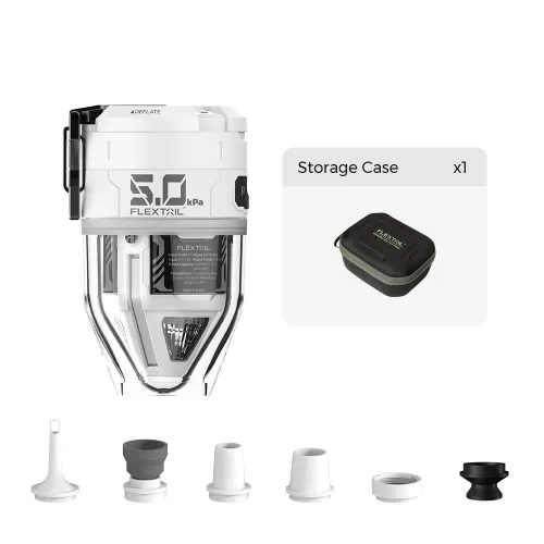 MAX PUMP 3 - High Speed 2-in-1 Rechargeable Air Pump - White / Pump and Case