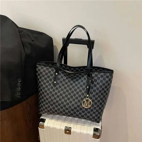 Large Capacity Commuting Tote Bags Fashionable Printed Pu Leather Handbag for Women College Students Class Handbags Shoulder Bag XJ260310