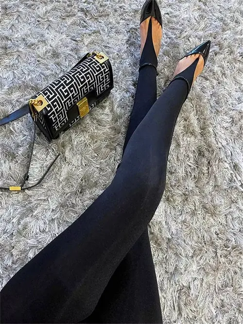 Korean Fashion Winter Black High Waisted Skinny Y2K Women Pants Sexy Glitter Casual Club 2022 Leggings Pants Long