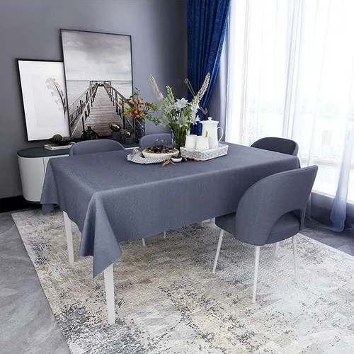 YL-38765 Custom Solid Color Waterproof Oil-proof Wash-free Anti-scalding Tablecloth, Non-slip Table Mat, Dining Tablecloth