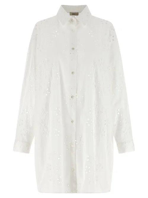 Herno Broderie Anglaise Blouse — White