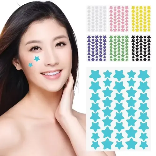 40pcs Multi-Color Star Acne Patches, Facial Acne Patches, Concealer Acne Patches, and Pimples Patches, Ultra-Thin