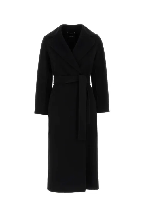S Maxmara Poldo Coat — Black