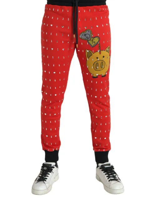 Dolce & Gabbana Year of the Pig Joggers — Red