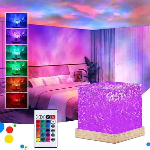 Ocean Wave Projector Light 16 Colors Midnight Aura Aurora Glow Lamp Home Office Bar Restaurant Underwater Projector Night Light H260318