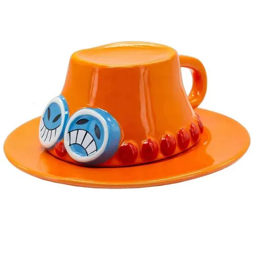 Creative Anime Coffee Cup and Saucer Cartoon Brothers hat MUg Upside Down Painted Home Breakfast MUg Milk Juice Water Cup M251206