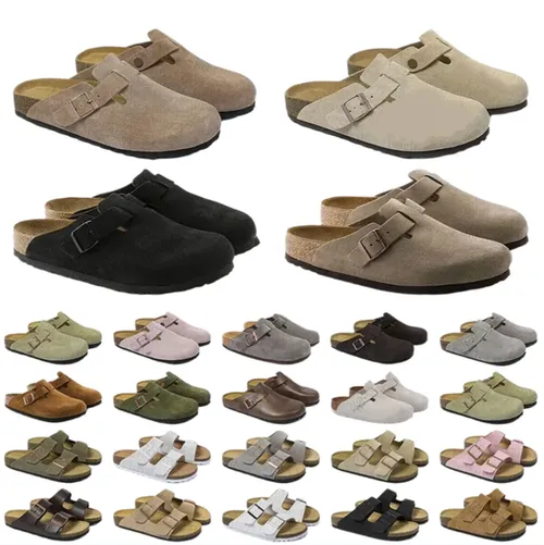 With Box Designer Slides Slippers Sandals Mens Womens Suede Clogs Mules Shoes Leather Clog Outdoor Indoor Slide Free Shipping Size 35-45