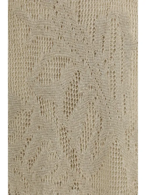 Brunello Cucinelli Water Lillies Dress — Beige