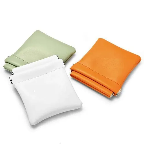 Portable Leather Cosmetics Bag Data Cable Organizer Pouch Lightweight Stylish Storage for Lipstick Eyeglass Case Snap Closure Travel Pouch for Daily Essentials