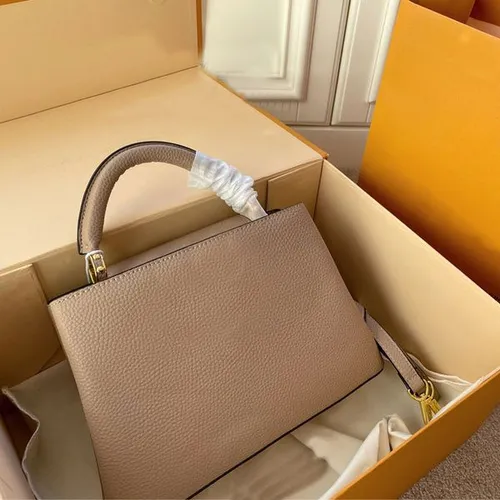 Solid color women handbag tote bag crossbody bags designer handbags fashion wallet Removable shoulder strap Full cowhide Genuine leather 27cm