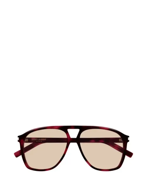 Saint Laurent Eyewear SL596DUNE Havana Pilot Sunglasses — Brown
